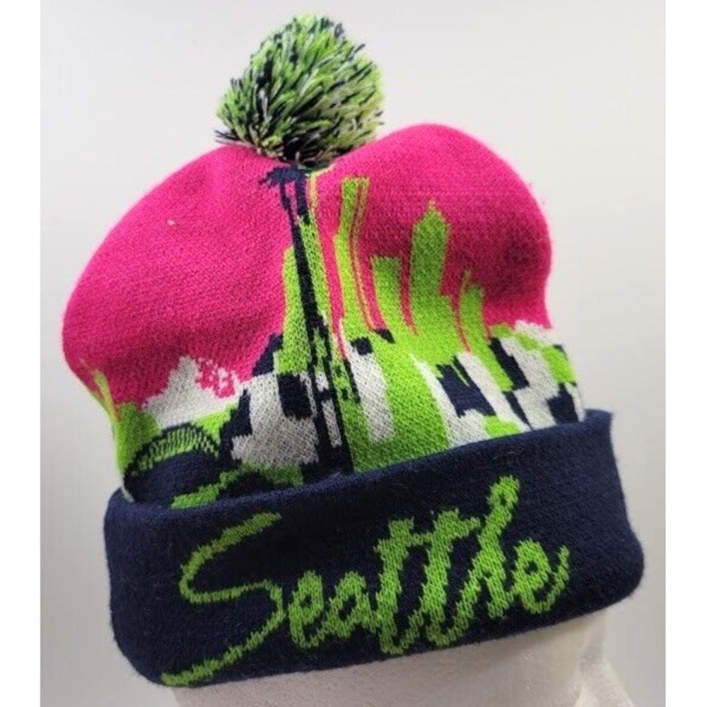 Colorful Seattle Seahawks 12's (12th Man) Beanie/Knit Hat/Stocking Cap